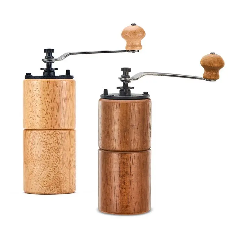 

T21D Manual Coffee Bean Grinder Wooden Mill Cast Iron Burr Large Capacity Adjustable