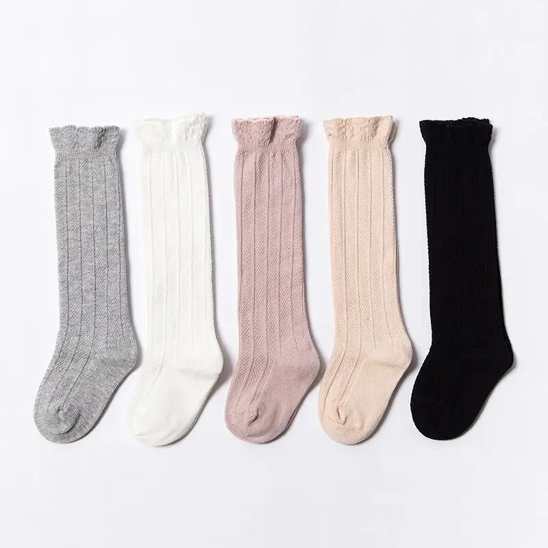 Гольфы для маленьких девочек от 0 до 3 лет Кружевные Гофрированные хлопковые