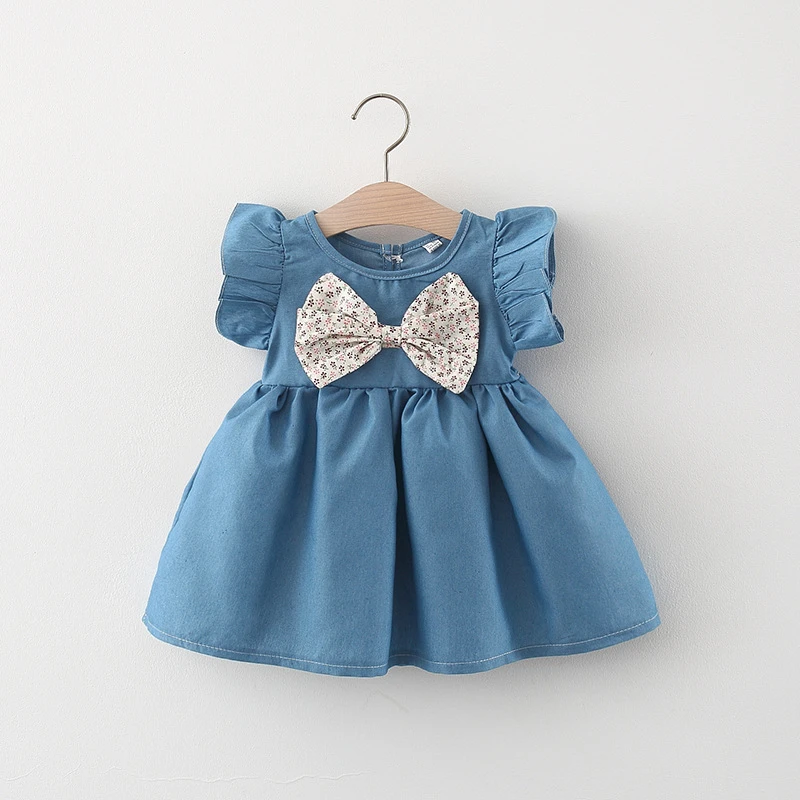 

Baby Girl Clothes Summer Dresses Sets for Newborns Bowknot Foral Princess Dress 2021 New Print Mesh Cotton Kids Clothes Girls