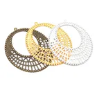 10 шт., серебристыезолотистыеСтроительные оболочки, овальные разъемы для цветов, металлические изделия, подарки, украшения сделай сам, 64*80 мм