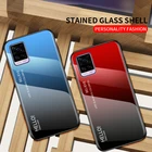 Чехол для телефона для VIVO V20 Чехол ударопрочный градиентный закаленное Стекло Мягкий ТПУ бампер чехол для VIVO V20 V 20