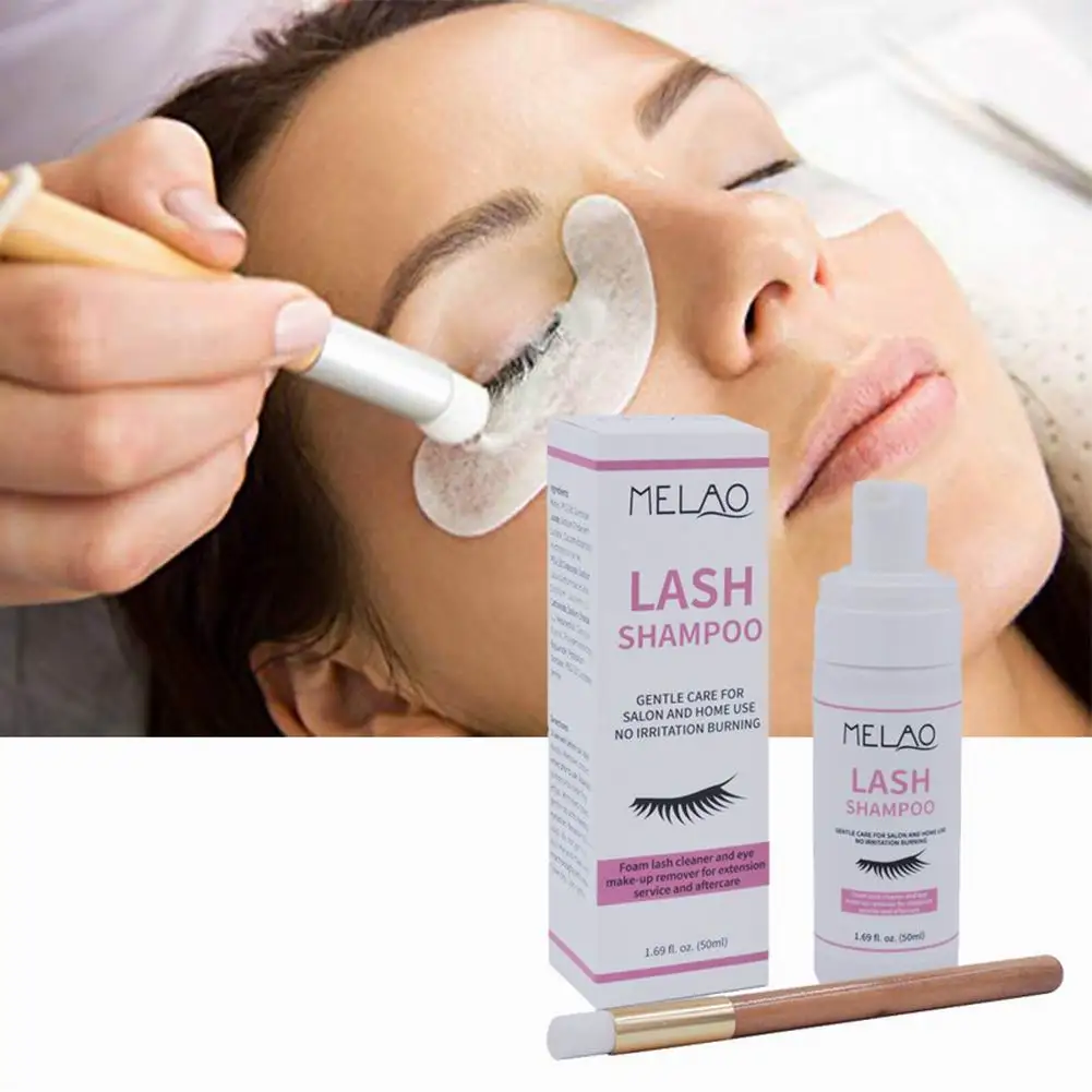 

50ml Eyelash Cleaner Foam Shampoo Pump Press Design lash lift Eyelash Cleaner Foam Cleaner Eyelash Extension Lash Shampoo Kit