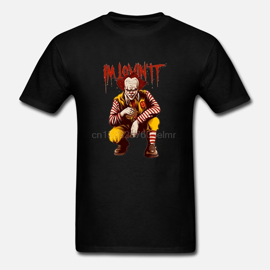 IM Loving It клоун Pennywise McdonaldS Horror Mashup забавная футболка унисекс для мужчин и женщин