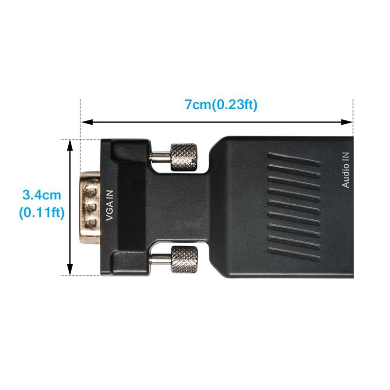 Переходник VGA папа мама HDMI совместимый с аудиовыходом аналоговые к цифровым AV