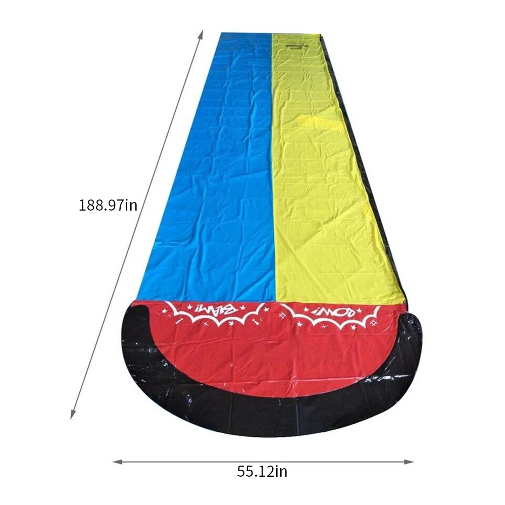 

2021 New Inflatable Water Slide 20ft Double Racer Pool Kids Summer Park Backyard Play Fun Outdoor Splash Slip N Slide Wave Rider