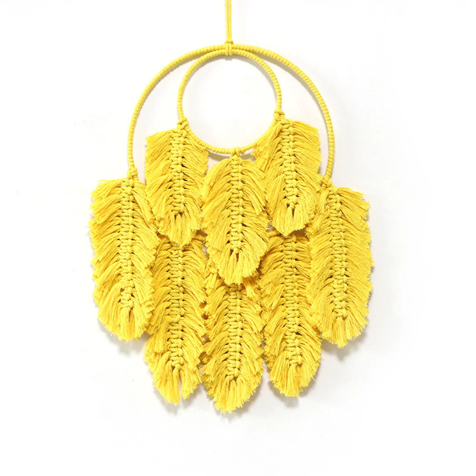 

Nordic Macrame Wall Hanging Leaf Tapestry Decor Bohemian Tassel Chic Home Living Room Bedroom Headboard Decoration