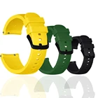 Силиконовый ремешок 20 мм для Samsung Galaxy Active 2Garmin Vivoactive 3CAME SQHuami Amazfit Bip S Lite, браслет для умных часов