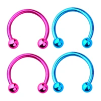body punk 16g piercing daith horseshoes ring tragus cartilage earring helix hoop septum piercing nose earring jewelry