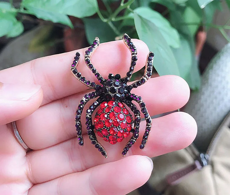 muylinda Rhinestone Spider Brooch Women's Pins And Brooches Fashion Insect Brooch Bouquet For Women Men