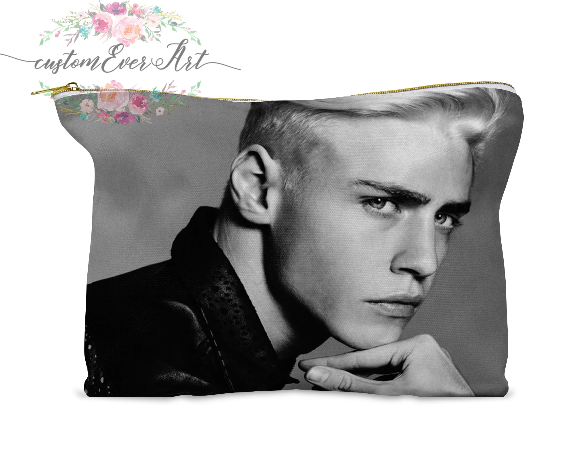

Julian Schneyder cosmetic bag personalized small makeup bag funny makeup organizer toiletry bag zipper pouch