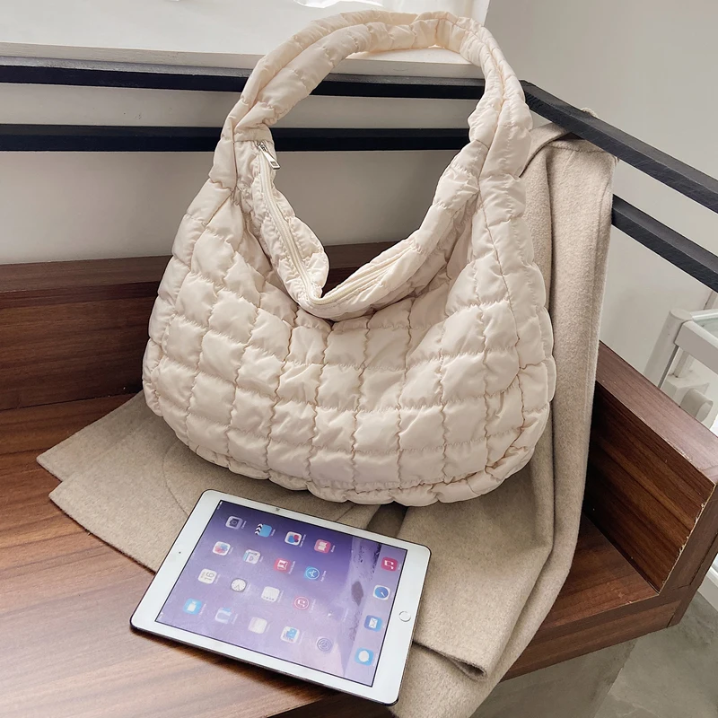 Сумка на плечо женская с хлопковым пухом вместительный тоут Роскошный