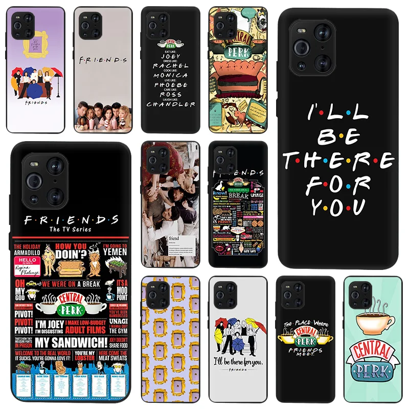 

Black Soft Phone Case For OPPO Reno 6 4 3 Pro A95 K9 A74 A94 A93 A55 5G A7 A53 A52 A9 Ace F11 Find X2 Friends CENTRAL PERK Cover