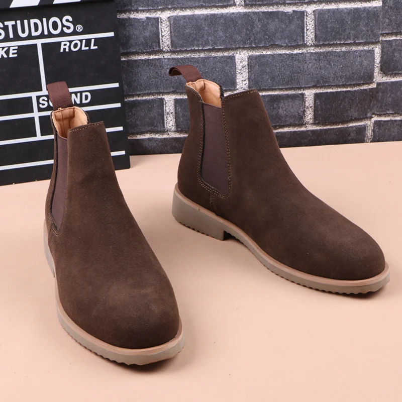 famous brand men shoes handsome chelsea boots spring autumn soft leather bottes chaussure homme cuir ankle botas hombre zapatos