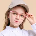 Модные детские оптические очки с защитой от синего света, гибкие цельные безопасные очки, простые зеркальные очки, оправа для очков