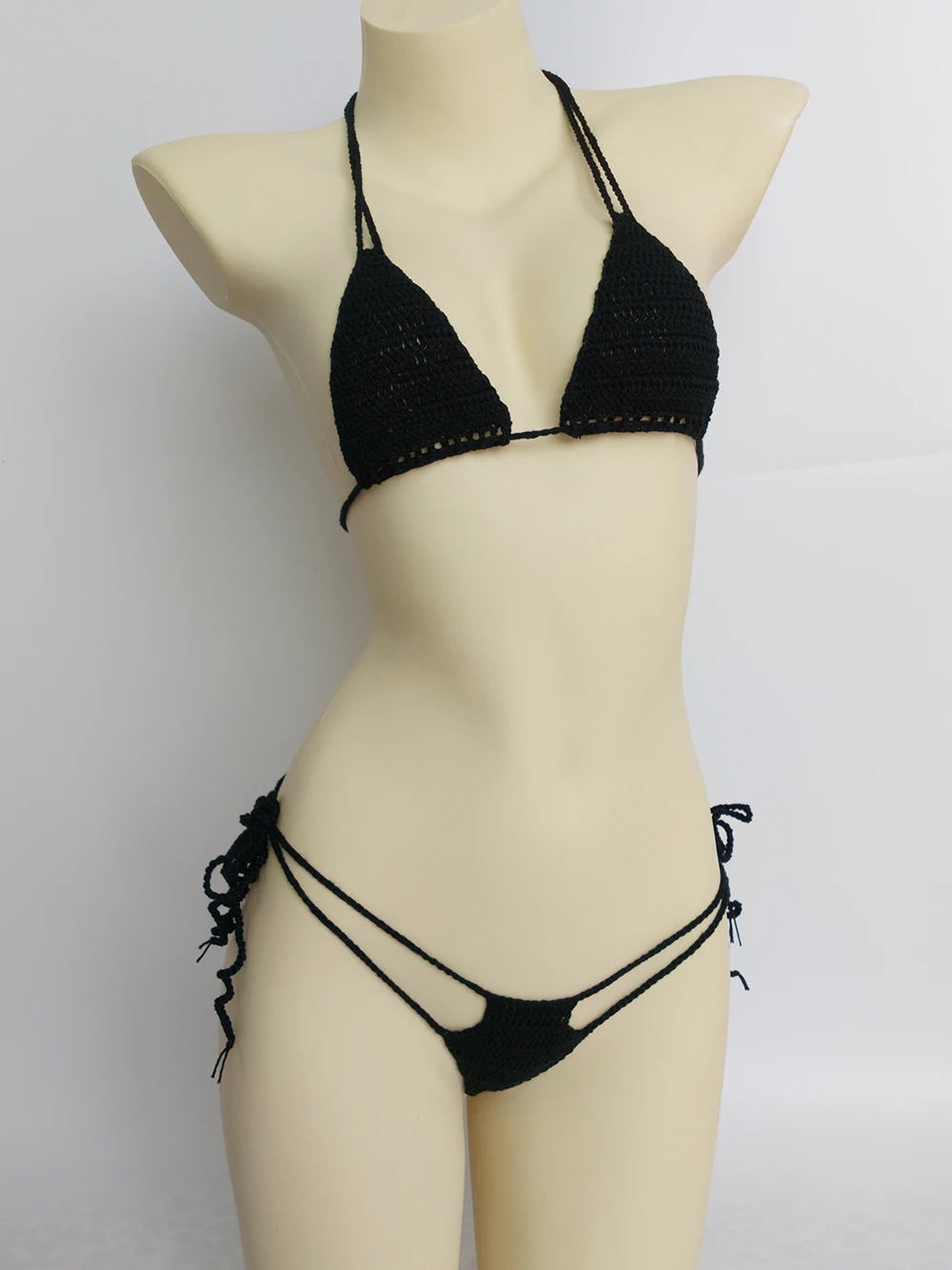 100% ручная работа вязаный крючком микро купальник женский Экстремальный мини