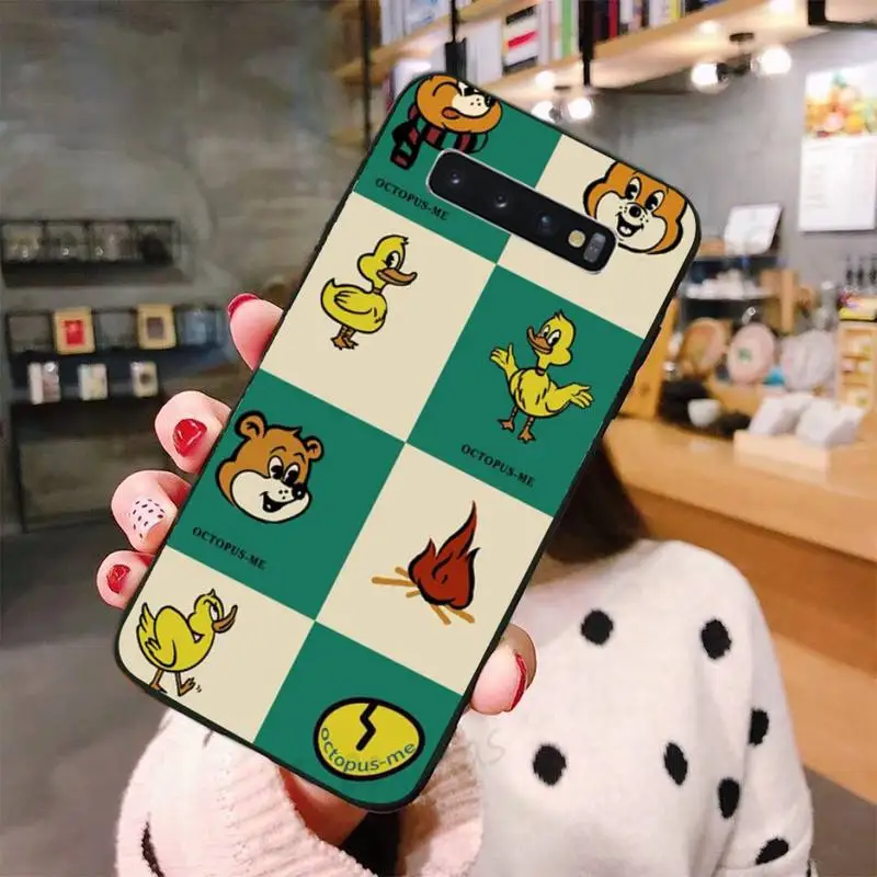 

The story of the little bear and the little duck Phone Case For Samsung A50 A51 A71 A20E A20S S10 S20 S21 S30 Plus ultra 5G M11
