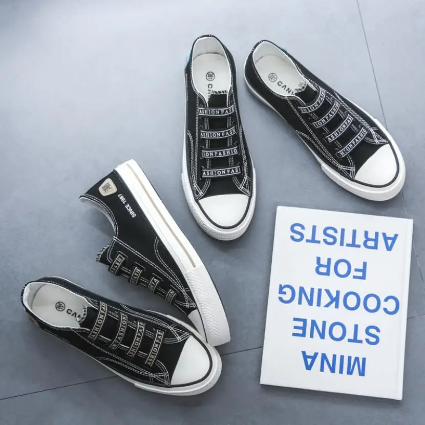 

Женская обувь 2020; Сезон весна-осень, новая мода, все-матч с утолщенной подошвой на липучке; Парусиновая обувь на плоской подошве; Обувь для вл...