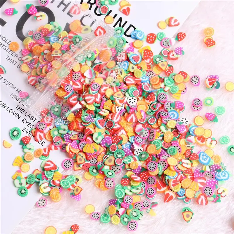 1000шт/уп Цветочное сердце фруктовая буквенная смесь глиняного наполнителя для изготовления украшений из эпоксидной смолы DIY.