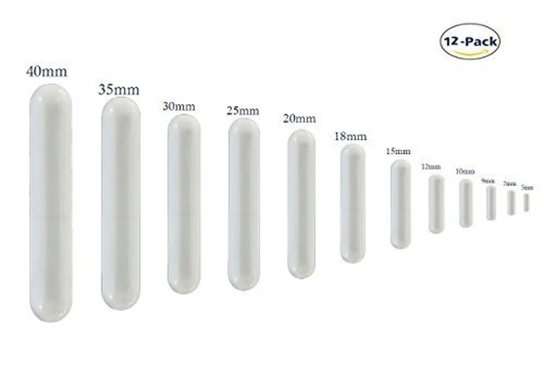 Лабораторный Магнитный мешалка из ПТФЭ 12 шт. белый цвет|Лабораторные