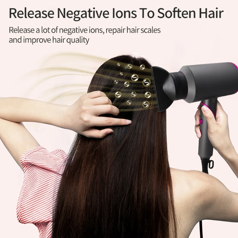 

Professional Hair Dryer Strong Wind Salon Dryer Hot Air Brush&Cold Air Wind Negative Ionic Hammer Blower Dry Electric Hair 19QE