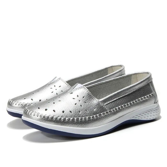 2019 Женские туфли лодочки слипоны Туфли лоферы Женская обувь из натуральной кожи