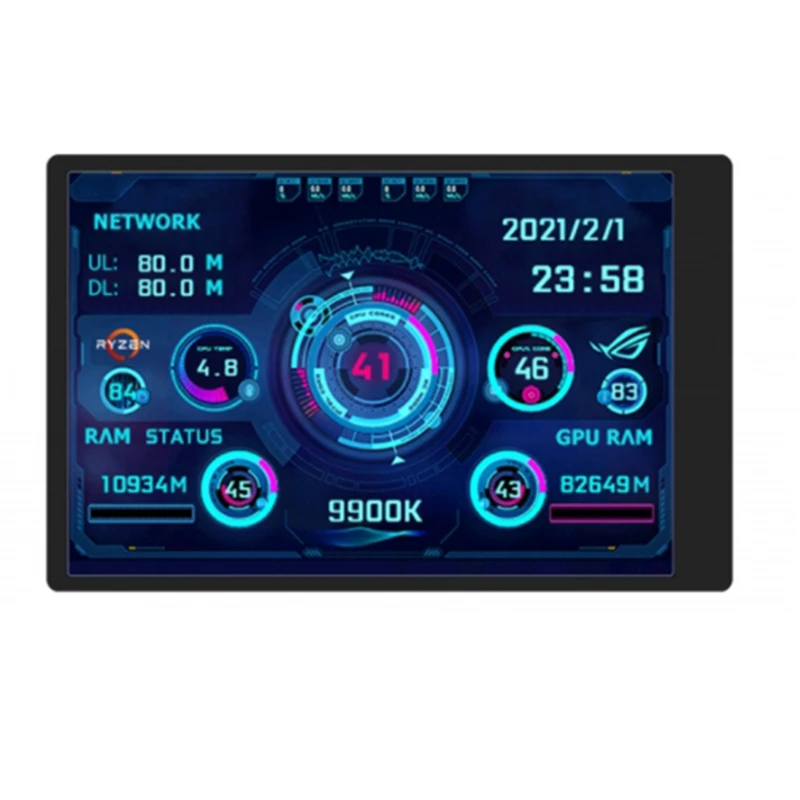 

3.5 Inch IPS TYPE C Secondary Screen Case Mini Case Secondary Screen Computer Monitor USB Secondary Screen AIDA64