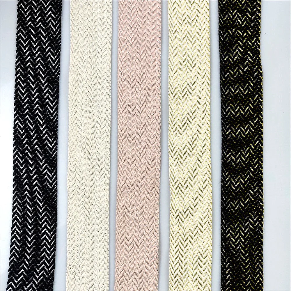 1 Meter Gold Thread Cotton Webbing 40mm Width Soft Thin Ribbon Sewing Material for Bag Strap Belt DIY Clothes Tape Decor Craft images - 6