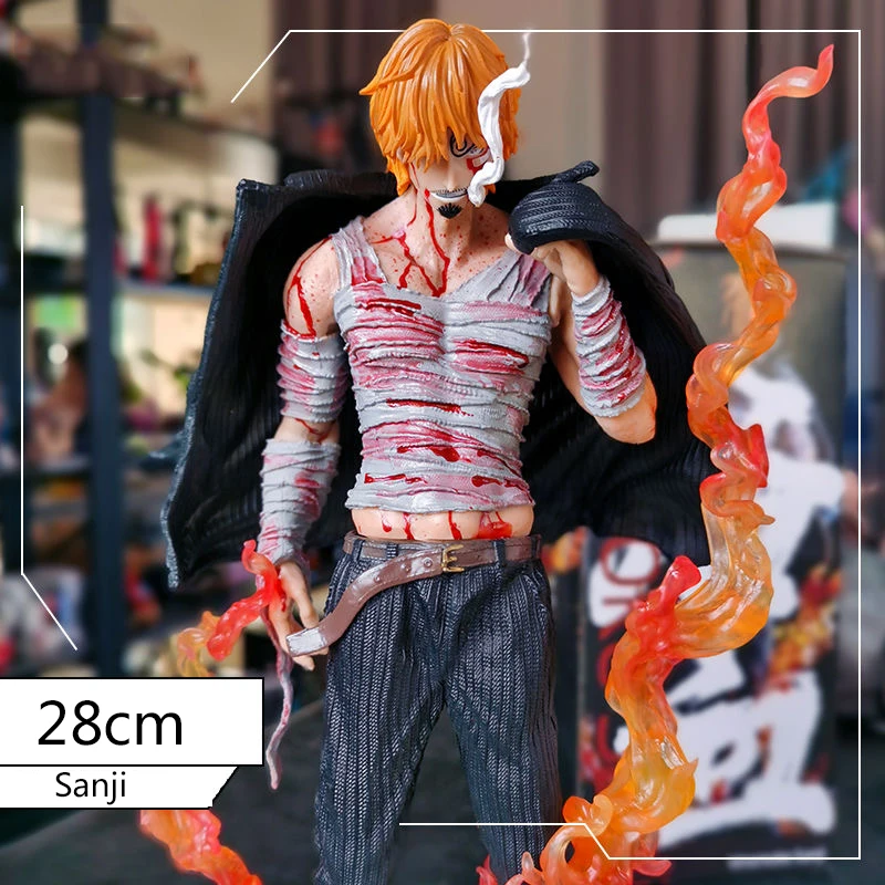 Экшн-фигурка Sanji из аниме кровь цельная модель ПВХ большой роноа Зоро подарок для