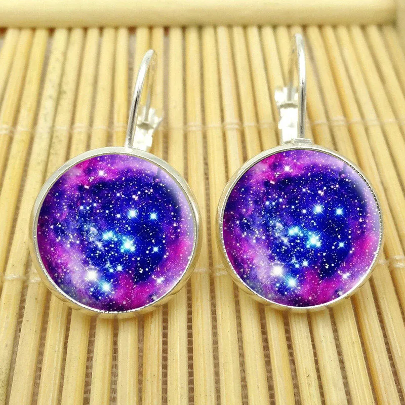 6 стилей модные серьги с гальваническим космическим покрытием французское