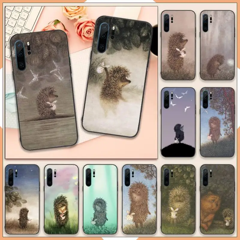 

Hedgehog in the Fog cartoon Phone Case For Huawei honor Mate 10 20 30 40 i 9 8 pro x Lite P smart 2019 nova 5t