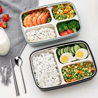 304 stainless steel lunch box for kids school office plastic bento box with movable compartments salad fruit food container box
