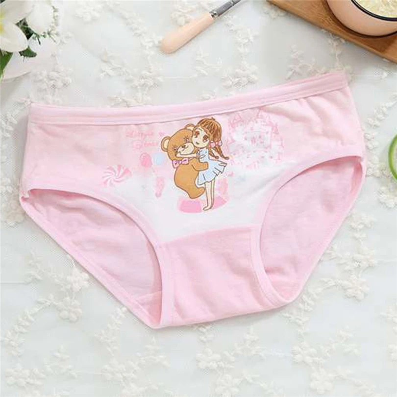 4 шт. детские трусы для девочек детское нижнее белье с мультяшным медведем
