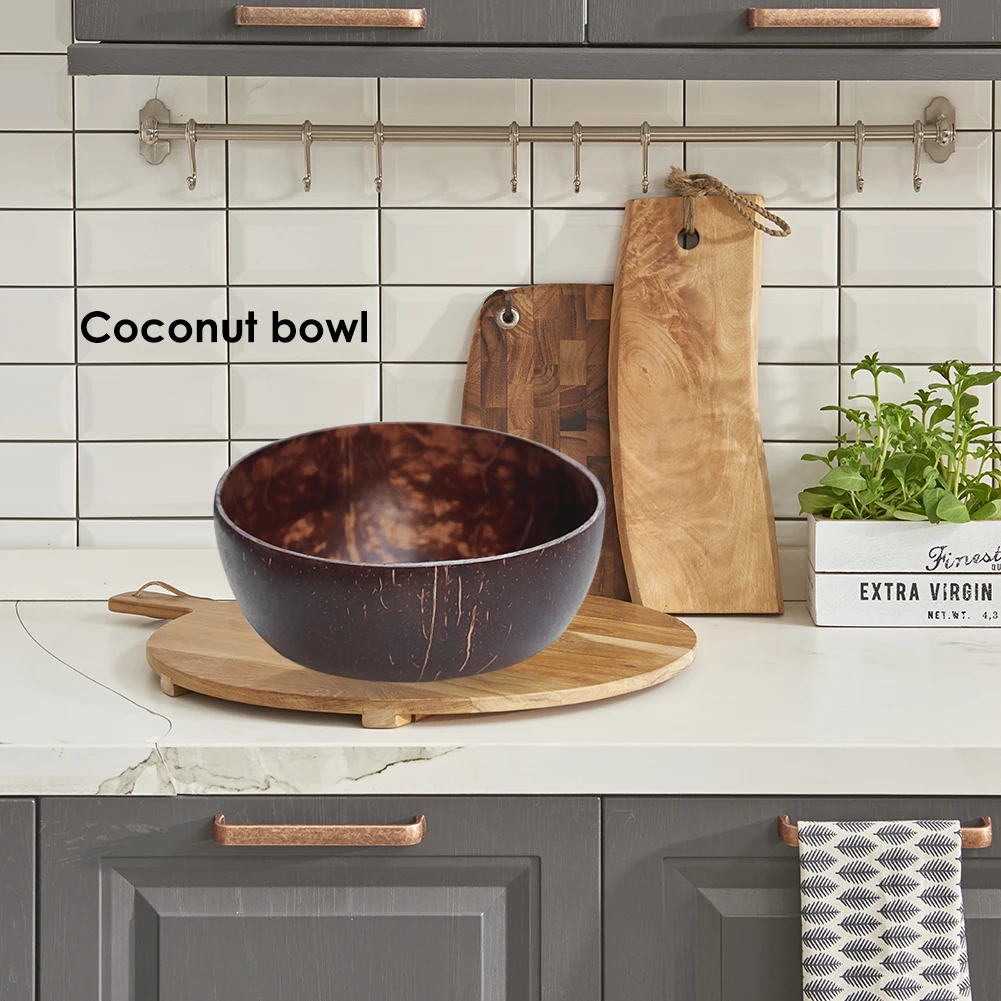 Миска для сушеных фруктов устойчивая к поломкам Кокосовая Скорлупа домашний