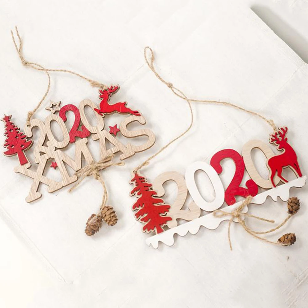 1 шт. новинка 2020 года Рождественская елка с надписью деревянный знак