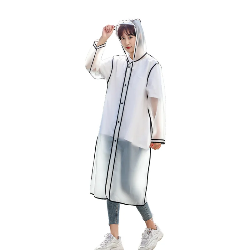 

Man Raincoat Transparent Waterproof Ladies Rain Coat Women Windproof Single-person Rainwear Impermeable Environmental Travel