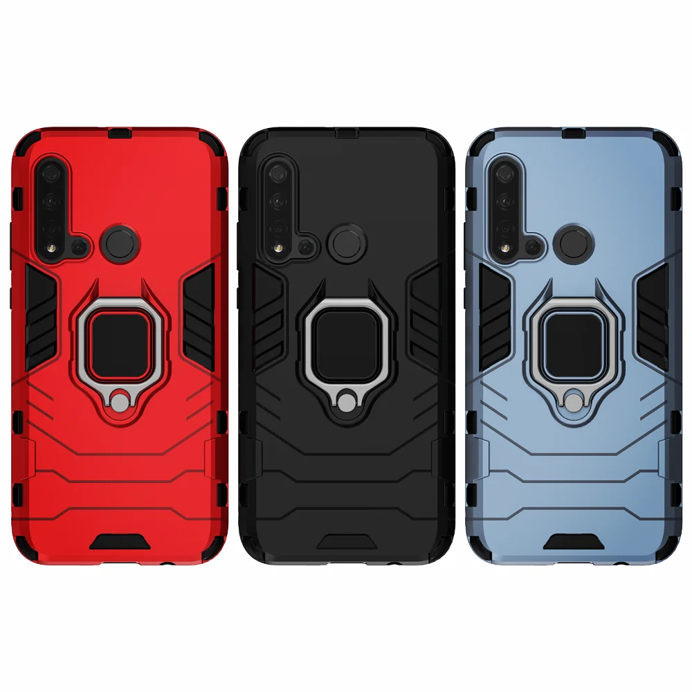 

Shockproof Armor Case For Huawei P20 LITE 2019 Case Ring Holder Stand Phone Back Cover For Huawei P20LITE 2019 6.4" Funda Capa