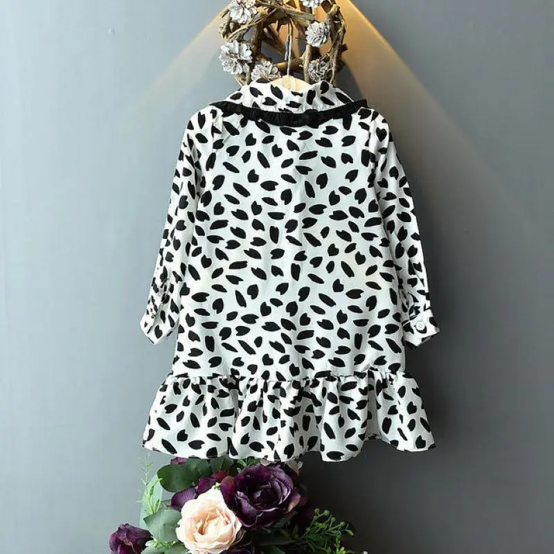 Осень 2019 Детские платья для девочек высококачественное повседневное шифоновое