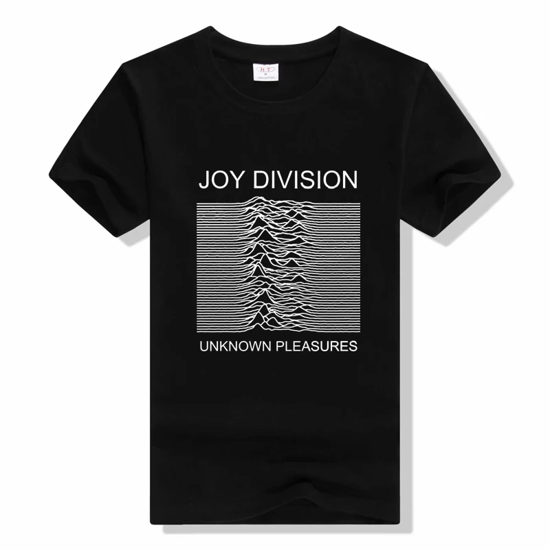 Мужские повседневные футболки Joy Division с принтом черные летние хлопковые коротким
