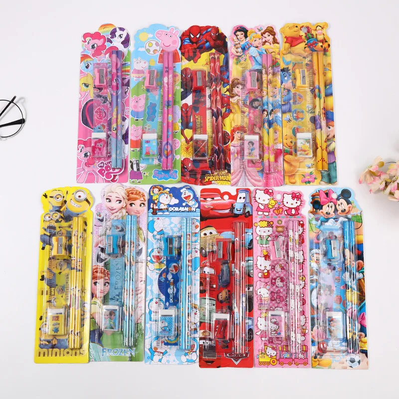 Frozen Princess Pencil Sharpener Ruler Erase Set Boys Girl