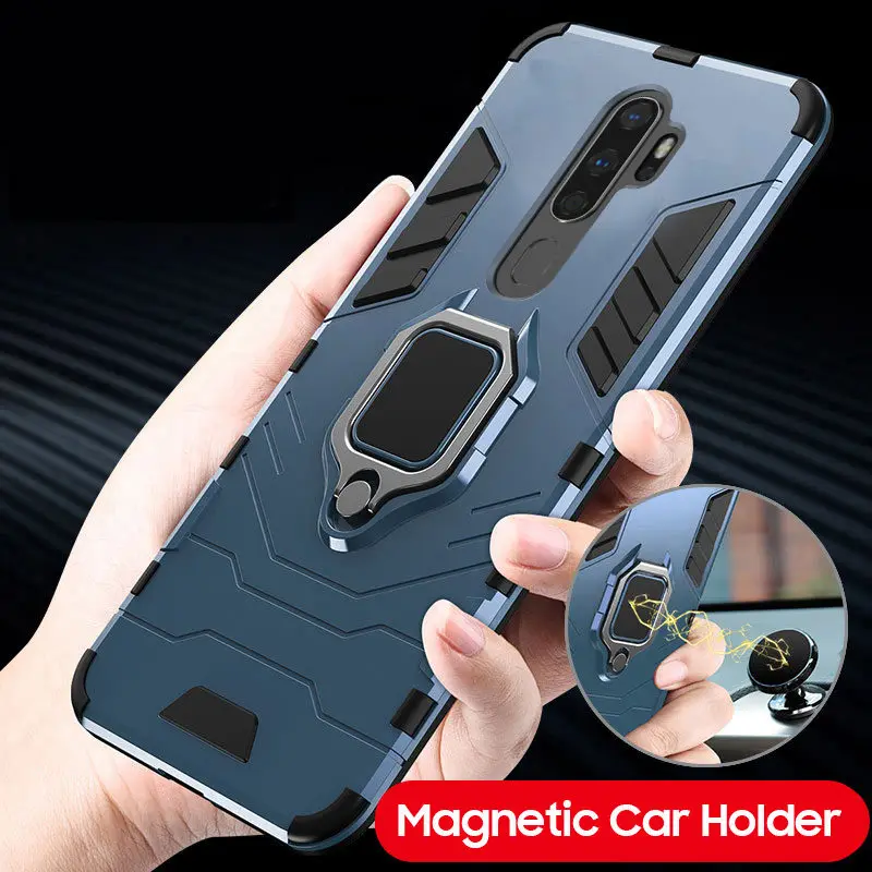 4 in 1 shockproof armor case for realme x2 pro xt 5 pro 3 c2 phone back cover for oppo f11 pro a9 a5 2020 reno 2 reno z k1 a1k free global shipping