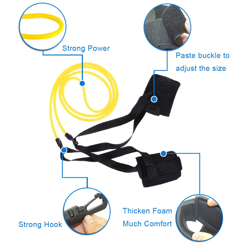 

2M Foot Buckle Swimming Resistance Training Device Breaststroke Training Resistance Swimming Special Strength Training Suit