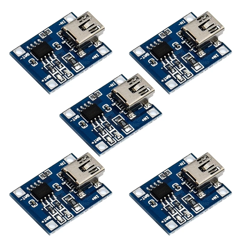 Новинка 2021 5 шт. Micro/Mini USB В 1A 18650 TP4056 модуль зарядного устройства литиевой батареи