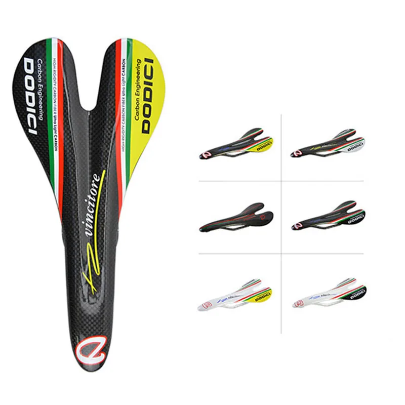 

DODICI Full Carbon Fiber 3K Light Saddle Seat Road Mountain Bike Bicycle Riding Breathable Cushion