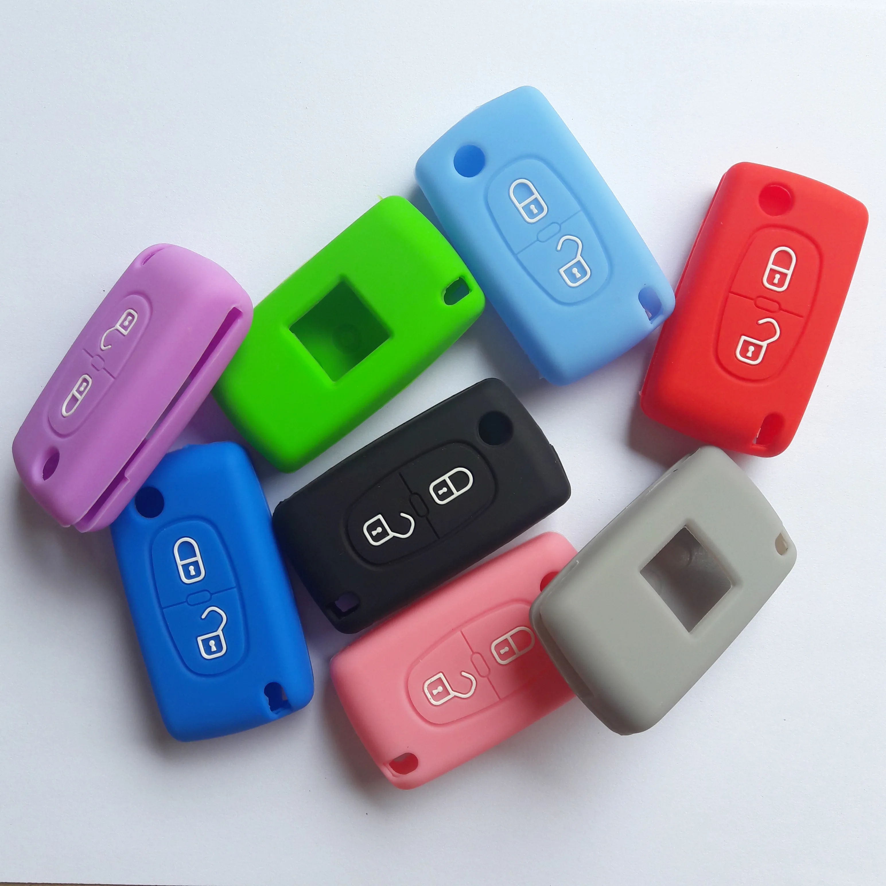Чехол для дистанционного ключа с 2 кнопками силиконовый держатель CITROEN C2 C3 C4 C5