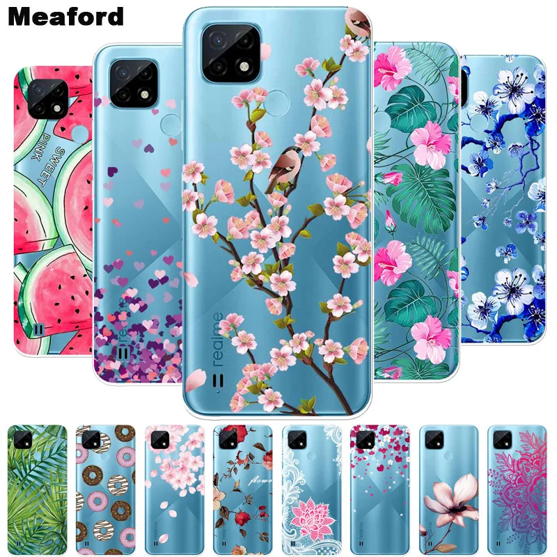 

For Coque Realme C21 Case Transparent Soft TPU silicon Phone Cover For OPPO Realme C21 Case RealmeC21 C 21 6.5" 2021 Clear Funda
