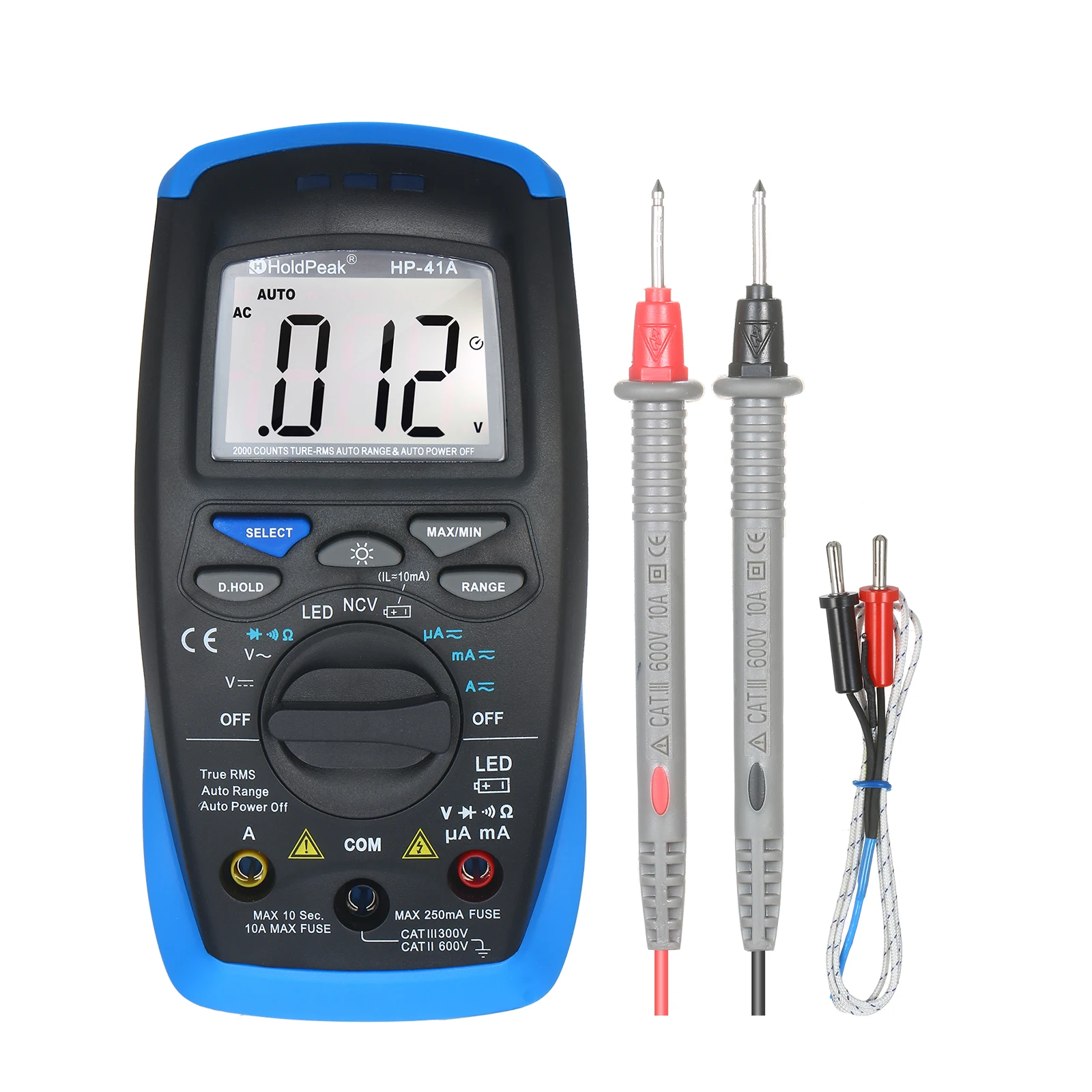 

Цифровой мультиметр Holdpeak TRMS, 2000 отсчетов, ЖК-дисплей, автоматический выбор диапазона, переменный/постоянный ток, ампер, вольт, Ом, диодный не...