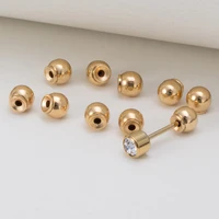 2pcs gold color surgical steel ear safety back backstops earring backs earring backings replacement for fish hook earring studs