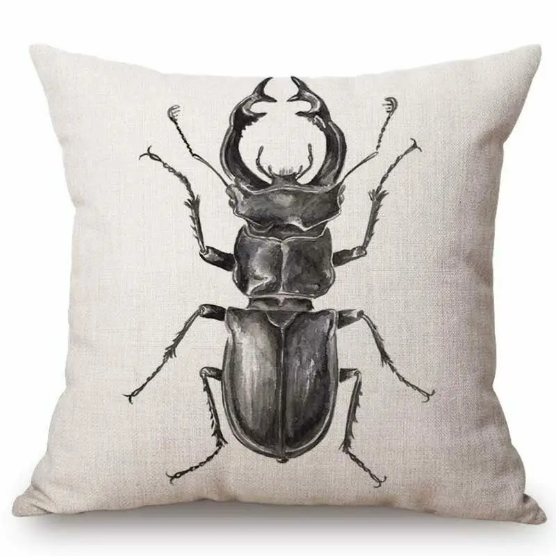 Акварельные насекомые Леди Жук Beatle детская комната нордическая подушка в