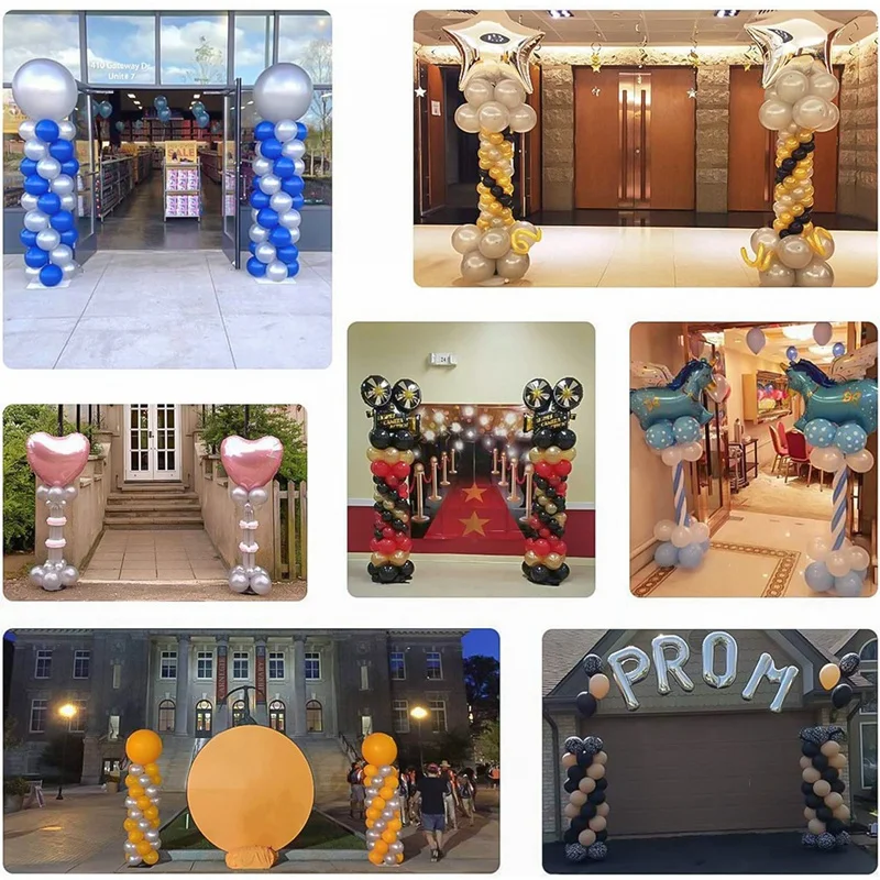 

Balloon Columns Kit Balloon Stands for Floor Tower Includding Adjustable Pole Base Birthday Wedding Party Decorations