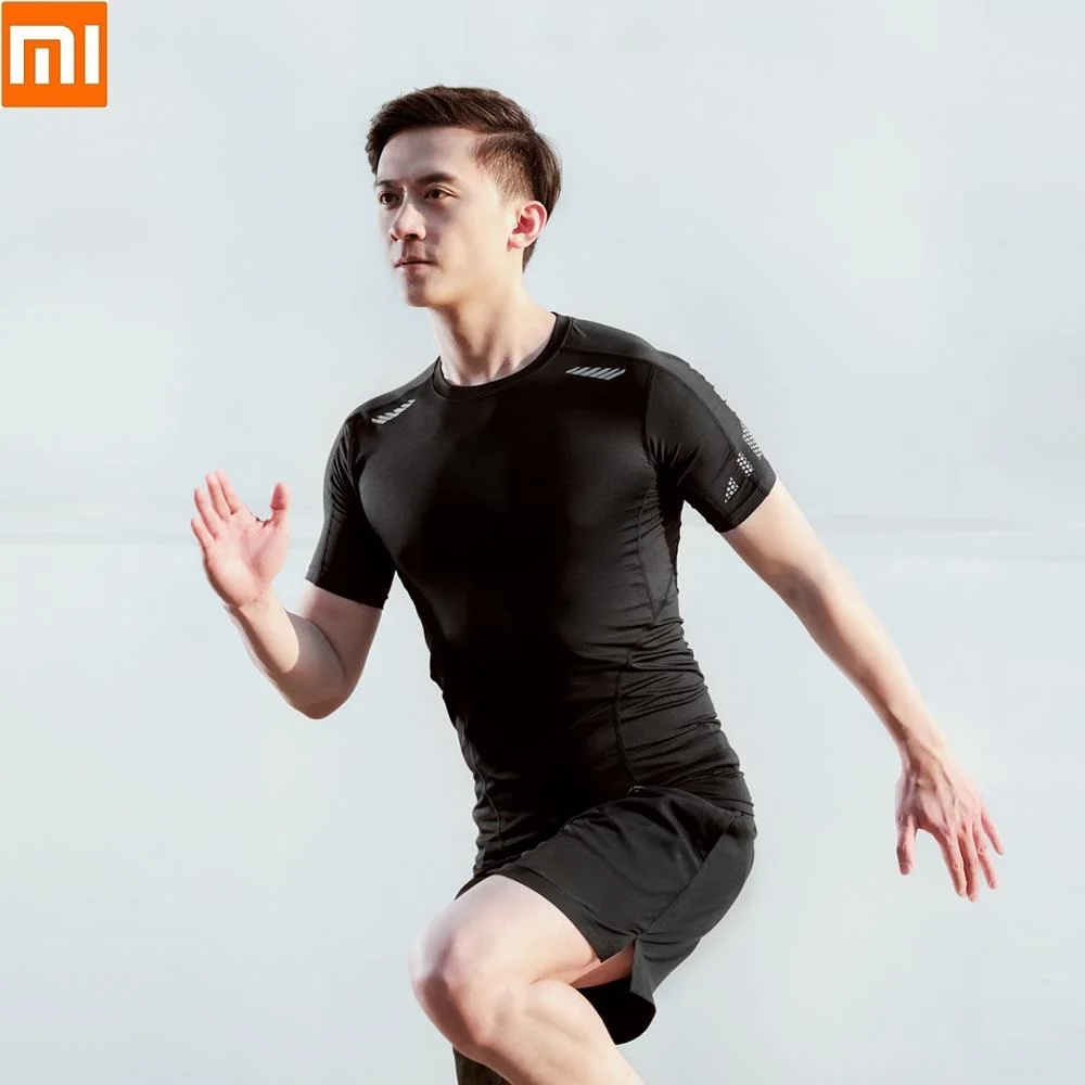 Xiaomi ZENPH Мужская дышащая быстросохнущая облегающая футболка для фитнеса и бега спортивная одежда летняя Удобная с коротким рукавом